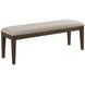 Kafe Mocha Performance Fabric Upholstered Dining Bench