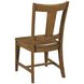 Kafe Cappuccino Slat Back Performance Fabric Dining Chair