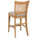 Kafe Cappuccino Performance Fabric Rake Back Counter Height Dining Chair