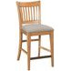 Kafe Cappuccino Performance Fabric Rake Back Counter Height Dining Chair