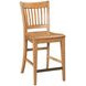 Kafe Cappuccino Performance Fabric Rake Back Counter Height Dining Chair