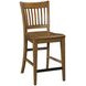 Kafe Latte Performance Fabric Rake Back Counter Height Dining Chair