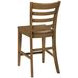 Kafe Latte Performance Fabric Ladder Back Counter Height Dining Chair