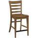 Kafe Latte Performance Fabric Ladder Back Counter Height Dining Chair