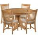 Kafe Cappuccino 54" Round Quad Dining Room Set