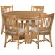 Kafe Cappuccino 54" Round Pedestal Dining Room Set