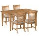 Kafe Cappuccino 60" Rectangular Leg Dining Room Set