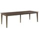 Kafe Mocha 100" Extendable Rectangular Leg Dining Table