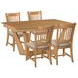Kafe Cappuccino 60" Rectangular Trestle Dining Room Set