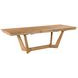 Kafe Cappuccino 80" Rectangular Trestle Extendable Dining Table