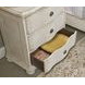 Helene Creme Breve 3 Drawer Nightstand with USB Charging