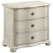 Helene Creme Breve 3 Drawer Nightstand with USB Charging