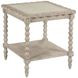Batiste Creme Breve Rectangular End Table