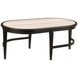 Showcase Sable Oval Travertine Top Nesting Cocktail Table