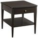 Venue Black Rectangular End Table with 1 Drawer