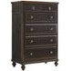 Harrison Bridgetown Black and Heritage Maple 6 Drawer Chest