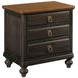 Harrison Bridgetown Black and Heritage Maple 3 Drawer Nightstand with LED