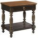 Warren Bridgetown Black and Heritage Maple Bedside Table with 1 Drawer
