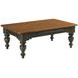 Kitridge Bridgetown Black and Heritage Maple Rectangular Occasional Table Set