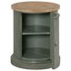 Chastain Green and Brown Round Accent Table