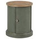 Chastain Green and Brown Round Accent Table