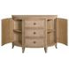 Chastain Caramel 3 Drawer Demilune Accent Chest