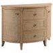Chastain Caramel 3 Drawer Demilune Accent Chest