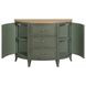 Chastain Green and Brown 3 Drawer Demilune Accent Chest