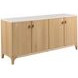 Monroe Ash White Marble Top Credenza