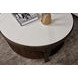Giselle Sable And Nickel Faux Stone Top Coffee Table
