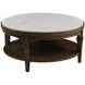 Giselle Sable And Nickel Faux Stone Top Coffee Table