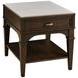 Giselle Sable And Nickel Faux Stone Top End Table with 1 Drawer