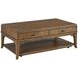 Nicolette Hamilton Auburn Rectangular Coffee Table with Casters
