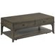 Nicolette Hamilton Charcoal Rectangular Coffee Table with Casters