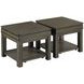 Nicolette Hamilton Charcoal Square Bunching Coffee Table Set of 2