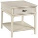 Serra Hamilton Classic White Rectangular End Table with 1 Drawer