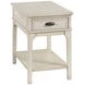 Serra Hamilton Classic White Rectangular Charging Chairside Table