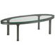 Ala Carte Earthtone Oval Glass Top Coffee Table