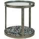 Ala Carte Earthtone Round Glass Top End Table