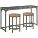 Ala Carte Earthtone Rectangular Sofa Table with Stools
