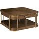Emerit Medium Stain Square Cocktail Table with Casters