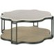 Hidden Treasures Quatrefoil Black and Brown Quatrefoil Marble Top Cocktail Table
