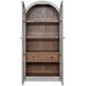 Hidden Treasures Gray and Brown Arched Display Cabinet with LED
