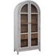 Hidden Treasures Gray and Brown Arched Display Cabinet with LED