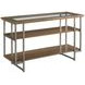 Ingrid Brown and Gray Rectangular Glass Top Console Table