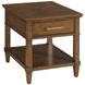 Longham Warm Auburn Rectangular End Table with 1 Drawer