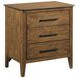 Abode Larson Medium Stain 3 Drawer Nightstand