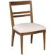 Monogram Walnut Clubhouse Cream Upholstered Side Chair