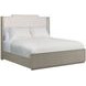 Sharon Gray and Cream Upholstered Queen Panel Bed