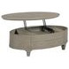 Fairview Stone Oval Lift Top Cocktail Table